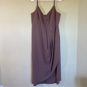 Lulus Reinette Mauve Purple Midi Dress 1X women’s